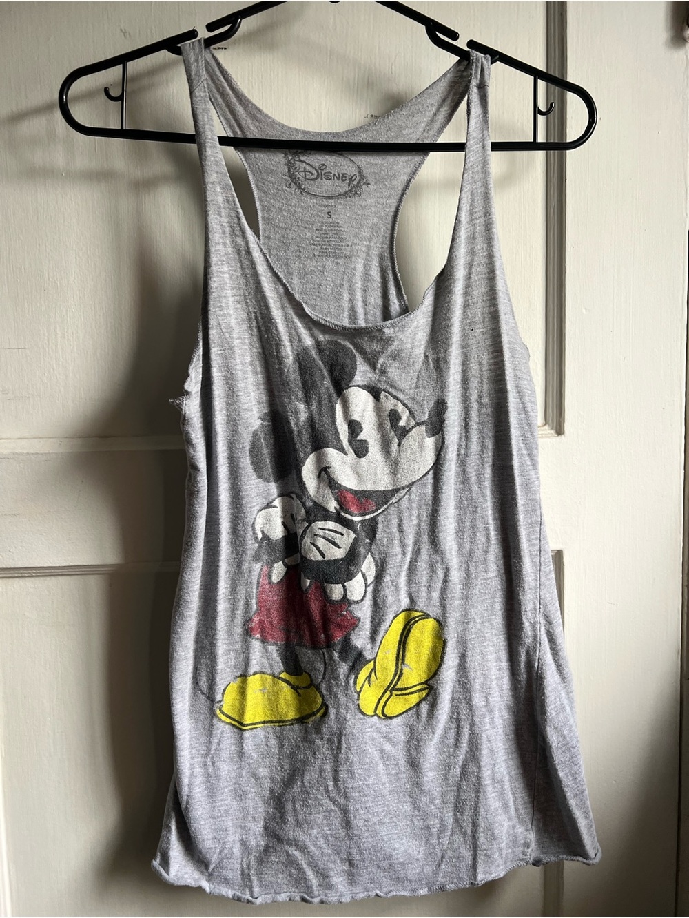 Disney Grey Tank Top with Yellow and Red Mickey Graphic